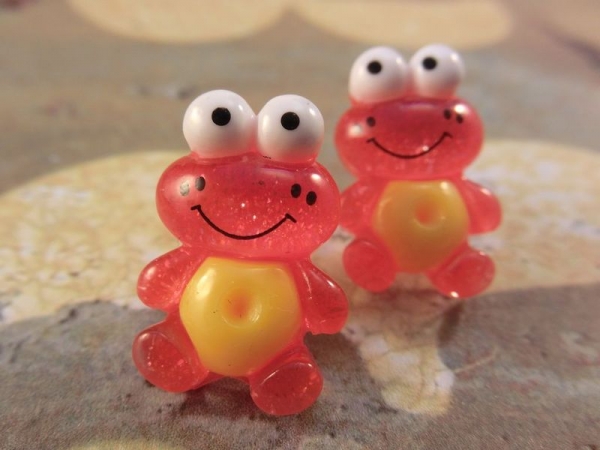 Crazy Frosch Ohrstecker frog Kulleraugen